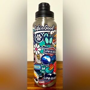 Life is Good Sticker-Decorated Tumbler